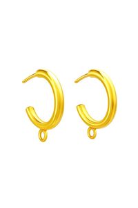 Boucles d'oreilles créoles plaquées or, simples et ajustables, pour personnalisation – Idéales pour la création de bijoux DIY et le port quotidien pour femmes et jeunes filles - Product Image 3
