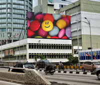 Panneau d'affichage publicitaire LED extérieur P4, panneau mural numérique, IP65, étanche, HDR10+, haute luminosité, couleur pleine