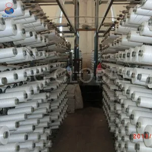 Wholesale White Bale Packing Rolling White Pp Woven Flat Fabric