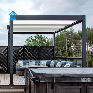 Pergola a Lamelle Personalizzata <span class=keywords><strong>di</strong></span> Lusso, Grande e Moderna, per Giardino Esterno, Facilmente Assemblabile, con Telaio Verniciato a Polvere, Sweet Home - Product Image 2