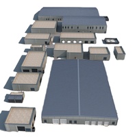 Marco de estructura de acero aislado para almacén, cobertizo de acero de construcción prefabricado