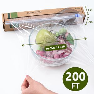 Film alimentaire compostable 12 po x 200 pi avec coupeur coulissant pour la conservation de la fraîcheur en cuisine - Product Image 6