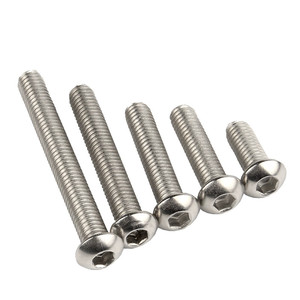 50 unids/bolsa 304 <span class=keywords><strong>tornillo</strong></span> de máquina de cabeza redonda <span class=keywords><strong>hexagonal</strong></span> de acero inoxidable M1.6 M2 M2.5 M3 M4 M5 M6 M8 M10 <span class=keywords><strong>M12</strong></span> ISO 7380 - Product Image 5