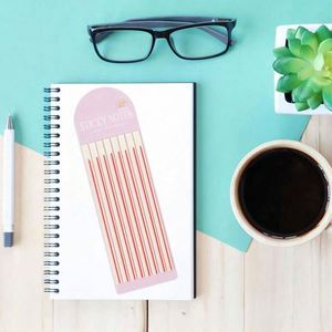 Stylo fluorescent à rayures, étiquette autocollante transparente pour commentaires et mémos, étiquette de signalisation longue pour 800 feuilles ou plus, 5 pièces - Product Image 4