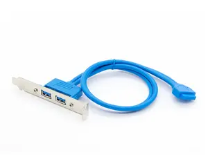 Double Port USB 3.0 pour Carte Mère 20pin Tête Câble Adaptateur