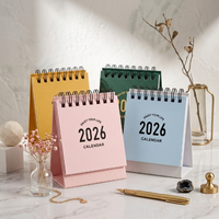 Calendrier de bureau en papier personnalisé avec option de cadre photo, planificateur mensuel, impression OEM pour usage professionnel