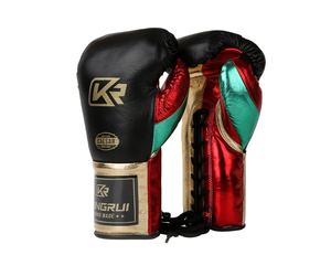 Sarung Tinju Fight Shop Diskon Besar dengan Kulit Sapi Mengkilap OEM Harga Murah Sarung Tinju untuk Pria dan Wanita - Product Image 1