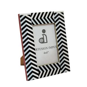 Handmade Chevron Style 4x6 Resin <b>Photo</b> <b>Frame</b> Decorative Picture <b>Frame</b> for Home Decoration - Product Image 2