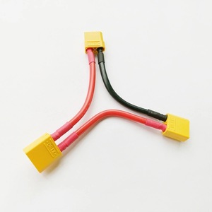 Connecteur Deans <span class=keywords><strong>T</strong></span> Plug / <span class=keywords><strong>XT</strong></span> rouge/noir pour batterie Lipo RC, accessoire soudé avec fil en silicone 10AWG/12AWG - Product Image 2