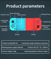 Manette de Jeu D3 Sans Fil BT pour Nintendo Switch PS3 Téléphone Mobile PC IOS Android Multi-Plateforme