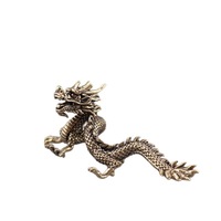 Statuette de dragon animal créatif, dragon volant, animal de compagnie de bureau, décoration de bureau, œuvre d'art en cuivre, dragon animal lunaire décoratif