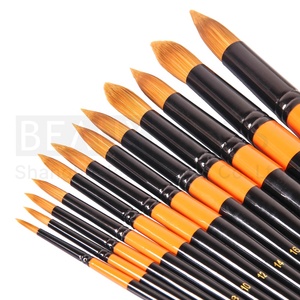 Ensemble de pinceaux ronds en <span class=keywords><strong>acrylique</strong></span>, poils synthétiques, pinceaux de <span class=keywords><strong>peinture</strong></span> à Long manche, parfaits pour l'<span class=keywords><strong>acrylique</strong></span>, l'huile, l'aquarelle - Product Image 5