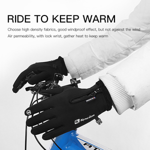 Gants de Ski pour hommes et femmes, imperméable, polaire thermique, pour cyclisme, <span class=keywords><strong>moto</strong></span>, course à pied, <span class=keywords><strong>hiver</strong></span> - Product Image 4