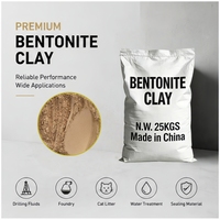 Bentonite de sodium à haute expansion, poudre de qualité supérieure pour boues de forage, piquage, tunnelisation, projets de construction civile, sac de 25-50 kg/PP