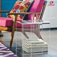 Guangdong acrylique usine personnalisé clair givré U forme acrylique table d'appoint