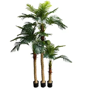 Bonsai bitkiler yüksek simülasyon plastik yapay palmiye ağacı saksı bitkileri için kapalı açık bahçe süsleri