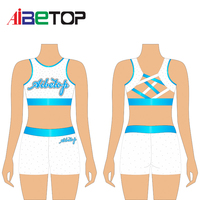Personnalisé Sport Cheer Jeune Fille Crop Top et Shorts Ensembles de Haute Qualité Bas quantité minimale de commande Nouvelle Marque Pratique Porter