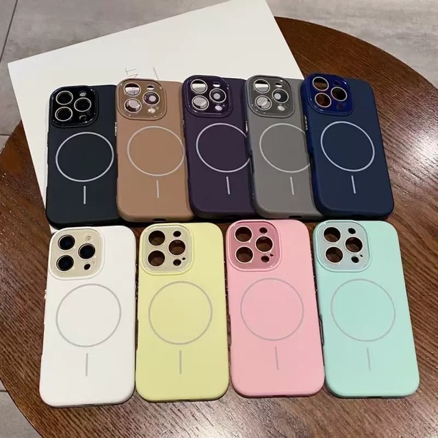 New Creative Jelly Colored Liquid Silicone Magnetic Phone Case for iPhone 16 15 14 13 Pro Max Silicone Phone Case for Girl