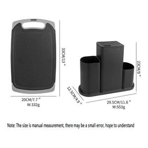 Ensemble de 20 couteaux de cuisine en acier inoxydable pour la maison, accessoires en silicone, ustensiles de cuisine, ensemble de couteaux de cuisine - Product Image 3