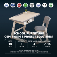 Solutions personnalisables : Ensemble table et chaise scolaire industrielles multifonctionnelles pour l'apprentissage à domicile, finition thermolaquée