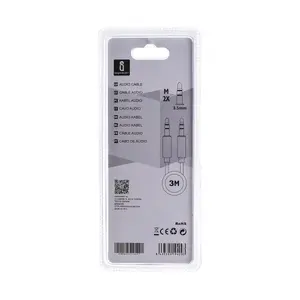 Câble audio 3,5 mm mâle vers 3,5 mm mâle, 3 m, noir, pour la connexion de dispositifs audio et la transmission audio - Product Image 2