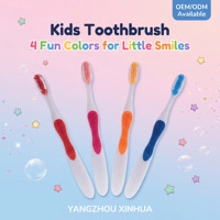 Brosse à dents pour enfants avec poignée antidérapante pour des soins dentaires doux, manche ergonomique pour enfants, soins bucco-dentaires sûrs et doux, brosse à dents souple OEM
