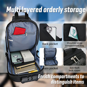 กระเป๋าคาดอกกันน้ำแบบลำลองสำหรับเล่นกีฬากันขโมยกระเป๋าคาดลำตัวกระเป๋าสะพายไหล่ใช้ได้ทั้งชายและหญิงกระเป๋าล็อครหัสผ่านโลโก้ออกแบบได้ตามต้องการ - Product Image 4