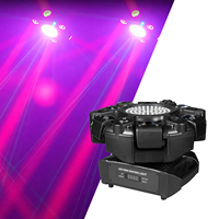 Projecteur compact à six bras Bee Eye avec laser intégré, stroboscope et bande latérale RGB, large plage de tension, DMX, programmation automatique pour événements et clubs