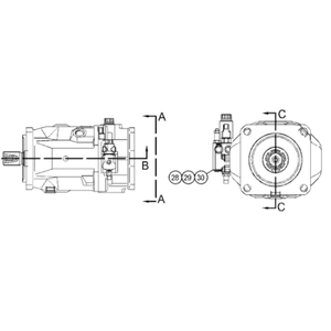 Pompe à piston hydraulique 392-0758 20R-9614 pour machines de construction 990K 990 - Product Image 1