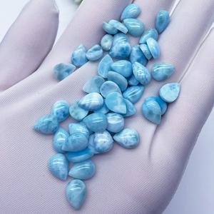 Birnen form Cabochon 6x4mm ~ 16x12mm Gute Qualität Lose Halbe del steine Larimas für Schmuck Einstellung Natural Blue <span class=keywords><strong>Larima</strong></span> - Product Image 2