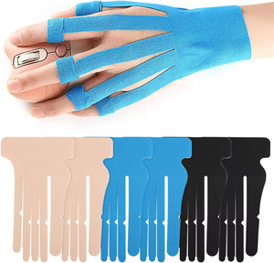 Bande de kinésiologie prédécoupée pour la main et le poignet, <span class=keywords><strong>bandage</strong></span> élastique de soutien athlétique pour les doigts, soulagement du syndrome du canal carpien et de la main de l'ordinateur - Product Image 1
