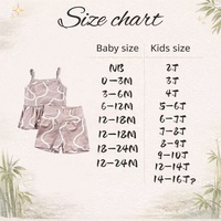 Pakaian Balita Bambu Netral DH ODM Grosir Set Celana Pendek dan Kamisol Ruffle Geometris Warna Bumi Pakaian Kasual Butik untuk Anak Perempuan