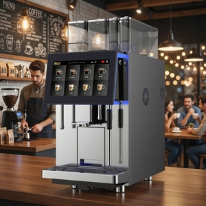 Macchina Professionale per Espresso con Macinacaffè Integrato e Pompa per Latte Fluid-O-Tech per Caffetterie e Negozi di Convenienza - Product Image 1