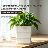 Pots de fleurs carrés légers, jardinières durables en PP avec trou de drainage, conteneurs suspendus pour pépinière de jardin