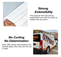 Vente en gros Impression numérique Rouleaux de vinyle imprimable en vinyle PVC auto-adhésif blanc éco-solvant