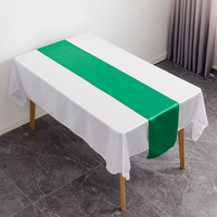 Chemin de table rectangulaire en satin de soie artificielle, style classique européen, luxe minimaliste, pour hôtels, mariages, événements, centre de table longue