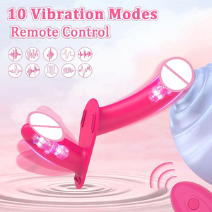 Vibromasseur double extrémité en silicone souple à double stimulation, télécommande sans fil, pour couples lesbiens - Product Image 3
