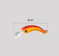 Micro-serpent Mino Micro-Lua appât ABS Mini crochet simple en forme d'arc 20g insecte riz roche faux carpe appât fond pêche truite cible