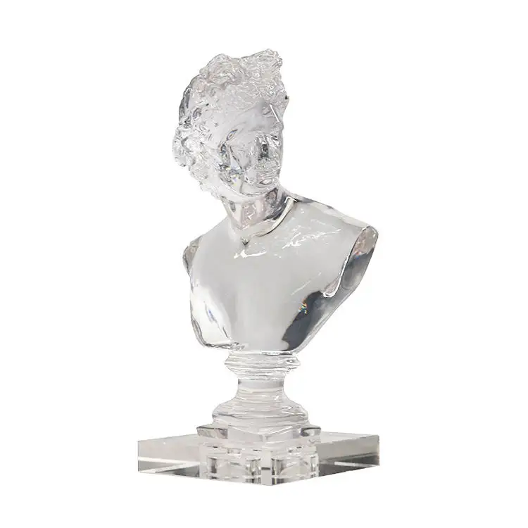 Escultura de david donatello, elegante, leve, transparente, de luxo, resina david