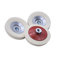 Disque de polissage en feutre de laine 4/5/6/7 pouces, dureté moyenne, pour verre, roue de polissage, personnalisable OEM, pour polissage miroir