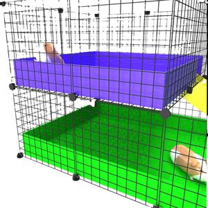 Gabbia per animali domestici in fabbrica in polipropilene di plastica con Base per cavia senza recinzione - Product Image 1