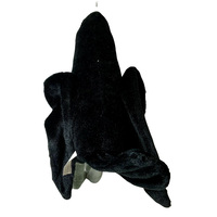 1509 vente en gros ODM OEM personnalisé noir bouche ouverte debout ombre corbeau corbeau oiseau peluche peluche pliable jouet peluche corbeau