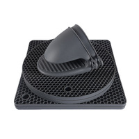 Lot de 6 dessous de plat et sous-verres modernes en silicone alvéolé, écologiques et résistants à la chaleur, pour haute température