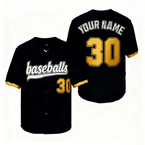 قميص بيسبول مخصص بالجملة من البوليستر، قميص قصير الأكمام مريح للتنفس بتطريز هيب هوب عالي الجودة لفريق كوبا للسوفتبول - Product Image 1