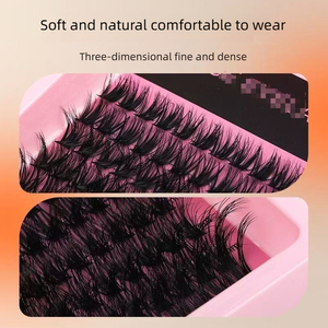 Xuyên biên giới Lông mi giả với mái tóc lộn xộn D bài hát 50p60p80p100p DIY phân đoạn công suất lớn - Product Image 3