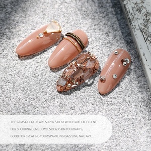 Mocmaki No Wipe 5 en 1 Gel Colle à Strass Super Forte Adhésion Sans Résidu pour Breloques <span class=keywords><strong>Diamant</strong></span> Cristaux Décoration Ongles 3D 15ml - Product Image 2