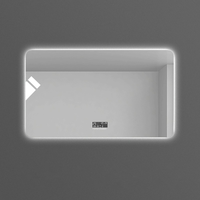 Miroir automatique de forme carrée à DEL avec lumière à capteur tactile intelligent en verre de taille personnalisée Miroirs de salle de bain muraux intelligents