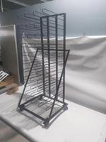 Support de rangement autoportant en fer thermolaqué pour rouleaux de vinyle, montage facile, roues robustes, capacité de 40 rouleaux, avec structure métallique