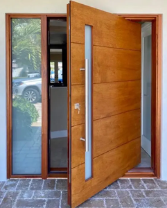 CBMmart <span class=keywords><strong>Puerta</strong></span> de <span class=keywords><strong>entrada</strong></span> principal de madera de caucho Puertas de pivote de roble de arce de madera maciza <span class=keywords><strong>Puerta</strong></span> delantera lateral - Product Image 3
