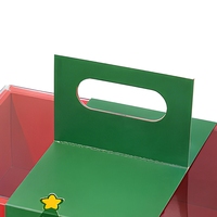 Boîte de Noël personnalisée avec poignée de transport pour emballage festif de gâteaux